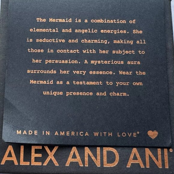 NEW Alex and Ani 'Mermaid' Femininity Charm Bangle Gold Finish - Picture 5 of 9